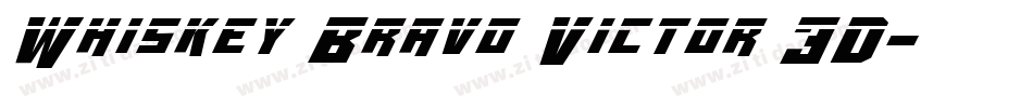 Whiskey Bravo Victor 3D字体转换